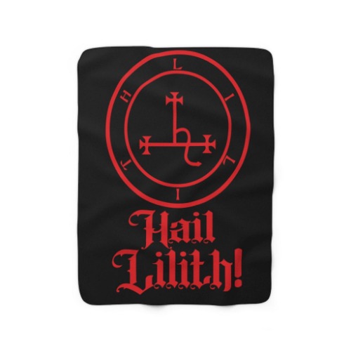 Hail Lilith Sherpa Fleece Blanket - 50" × 60"