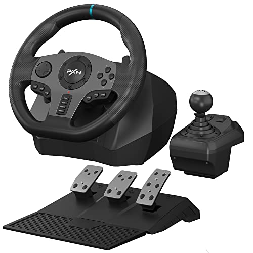 PXN V9 Gaming Racing Wheel with Pedals and Shifter, 270/900 Degree Steering Wheel for PC, PS4, PS3 and Switch