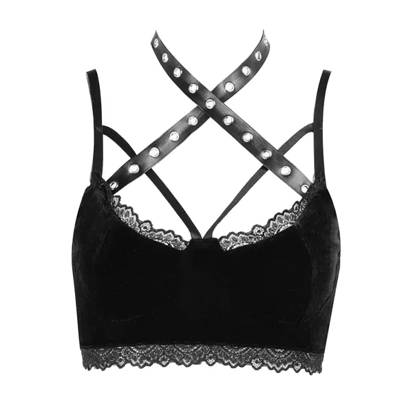 MSemis Women Gothic Lace Patchwork T Shirt Tops Square Neck Long/Short Sleeve Lace-up Punk Blouse T Shirts