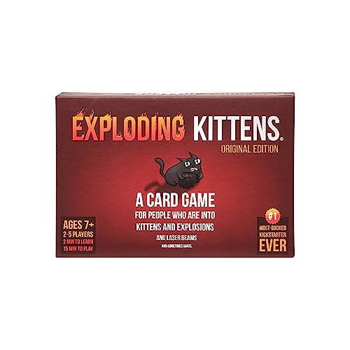 Exploding Kittens Original Edition - Hilarious Games for Family Game Night - Funny Card Games for Ages 7 and Up - 56 Cards - Exploding Kittens (Full Game)