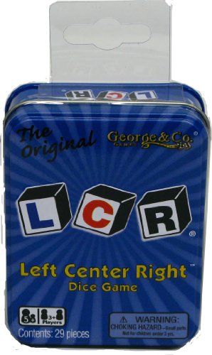 LCR® Left Center Right™ Dice Game - Blue Tin - Dice