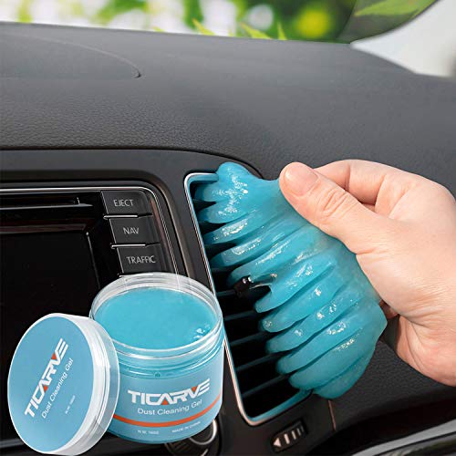 TICARVE Cleaning Gel for Car Detail Tools Car Cleaning Automotive Dust Air Vent Interior Detail Putty Universal Dust Cleaner for Auto Laptop Car Slime Cleaner - Blue