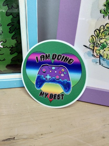 Doing my Best Sticker