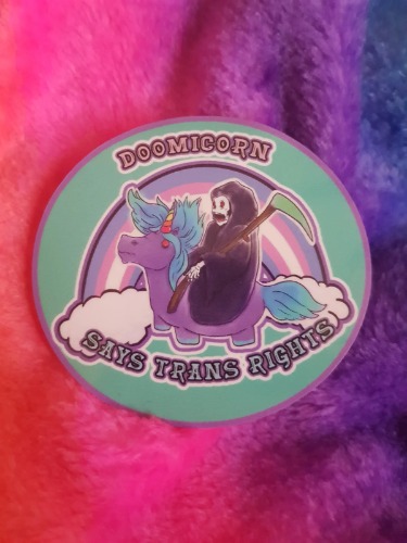 Doomicorn Trans Pride Sticker
