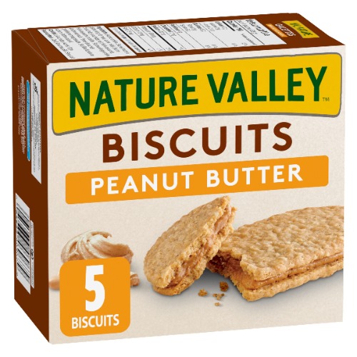 NATURE VALLEY Biscuits Peanut Butter, 5 Count, 190 Gram (packaging may vary) - Peanut Butter 190