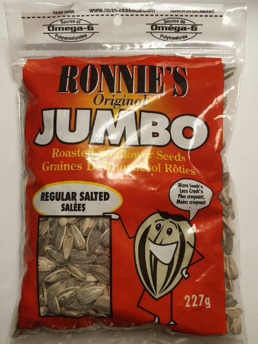 Ronnie's Original Jumbo Roasted Sunflower Seeds, 227g, Salted - 