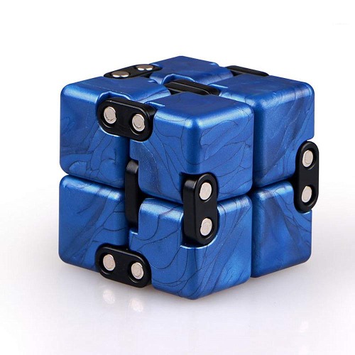 LiangCuber QY Infinity Cube Fidget Toy Best for Stress and Anxiety Relief Hand Killing Time Transform Cubes QY Speed Cube (Sapphire Blue) - Emerald Green