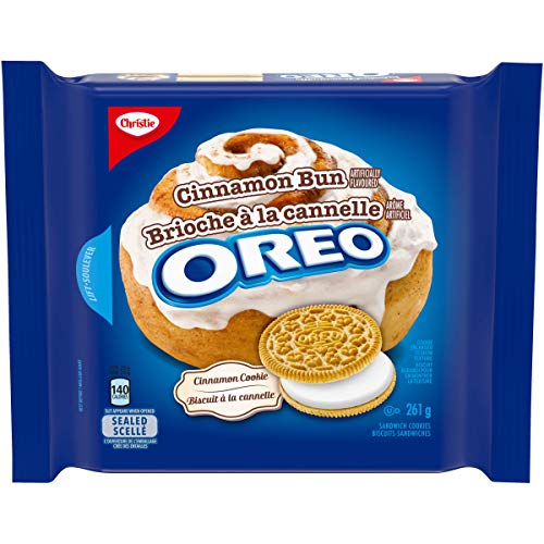 Oreo Cinnamon Bun Sandwich Cookies, 261g Back to School Snacks - Cinnamon Bun - Cookies