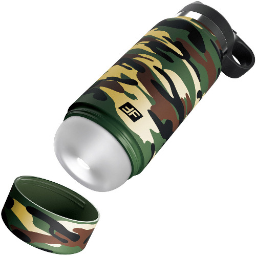 PDX Plus Fap Flask Happy Camper Discreet Water Bottle Penis Stroker By Pipedream - Frosted | Default Title