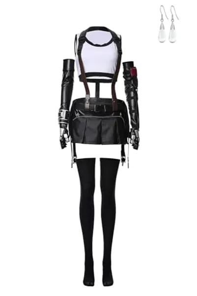 COSTHAT Womens Cosplay Costume Outfit Halloween Black Uniform