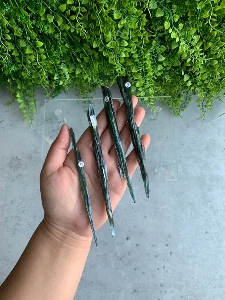 Long Vivianite Cluster Sheaths, Green, A1 to A4, Fire Element, Brazil, Pick Your Own, Stone of Protection
