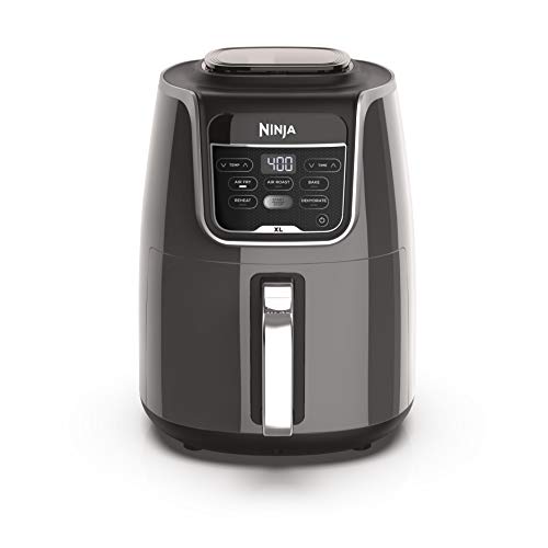 Ninja AF150AMZ Air Fryer XL, 5.5 Qt. Capacity that can Air Fry, Air Roast, Bake, Reheat & Dehydrate, with Dishwasher Safe, Nonstick Basket & Crisper Plate and a Chef-Inspired Recipe Guide, Grey - Canada Model