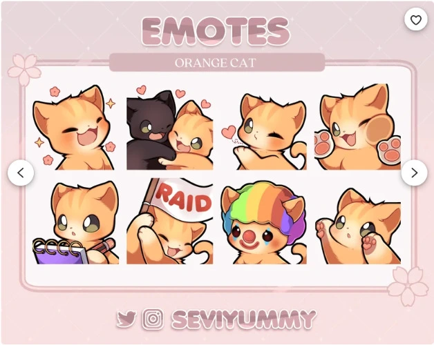 SeviYummy Orange Cat Set #3