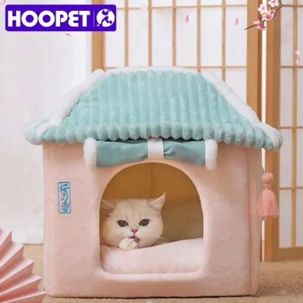 25.32US $ 15% de DESCUENTO|HOOPET casa de mascotas para invierno, cama blanda perrera para dormir, cueva para gato, perro, cachorro, carpas cálidas, nido de cama extraíble para Chihuahua|Camas y esteras para gatos|   - AliExpress