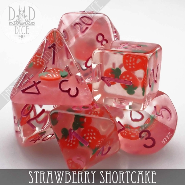 Strawberry Shortcake Fruit Dice Set | Dungeons & Dragons | Limited Edition