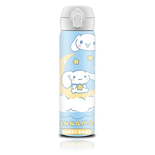 G-Ahora Anime Kitty Water Bottle,Kawaii Anime Water Bottle Cup,Reusable Water Bottle for Girls 500ml (Cinnam B) - Cinnam B