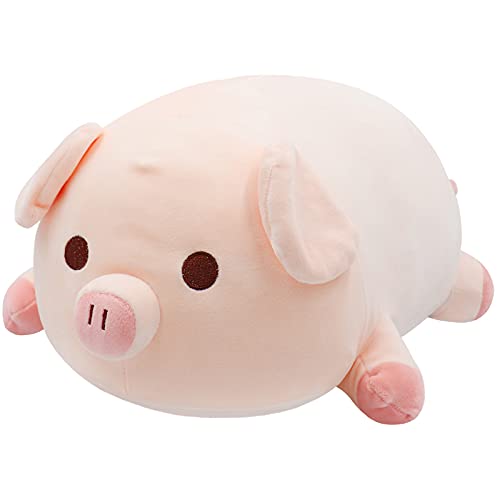 Stofftiere und Plüschtiere Molliges Schwein Plüschtier Schwein Puppenkissen Spielzeug Weiches Kissen, Bequemes Kuschelkissen-Geschenkspielzeug für Jungen und Mädchen, Fettes Plüschschwein 23,6 Zoll - Rosa - 23,6 zoll