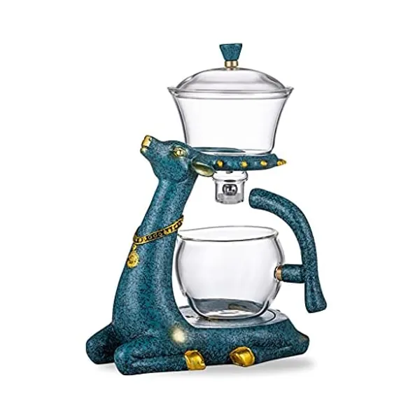 
                            Tea Set Semi-Automatic Kung Fu Tea Set Thickened Glass Cover Bowl Tea Cup Home Office Semi-Automatic Tea Set Tea Gift Sets (Size : A)
                        