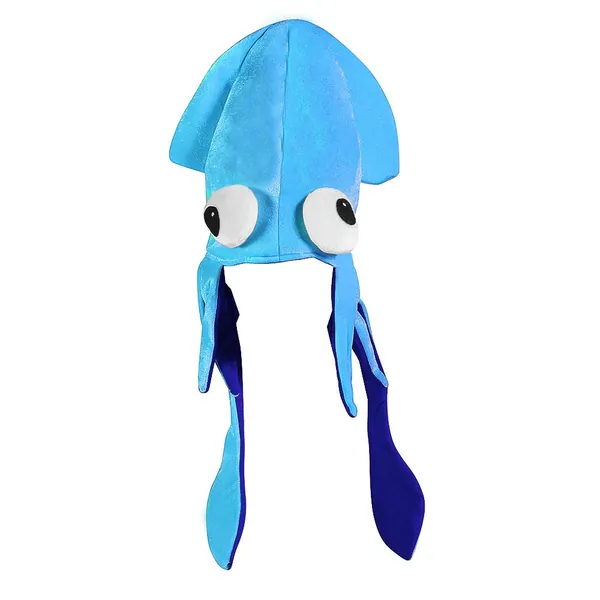 Funny Party Hats Squid Hat - Funny Fun and Crazy Hats in Many Styles - Blue