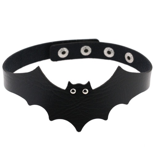 'Underworld' Imitation Leather Bat Collar (4 Shades)
