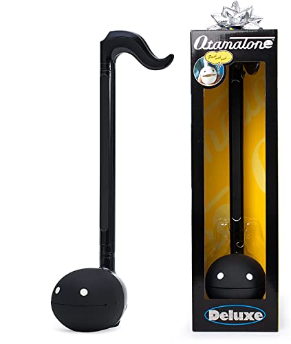 Otamatone Deluxe Electronic Musical Instrument for Adults Portable Synthesizer Digital Electric Music from Japan by Cube/Maywa Denki Cool Stuff Gifts, Black [English Manual] - Deluxe Black