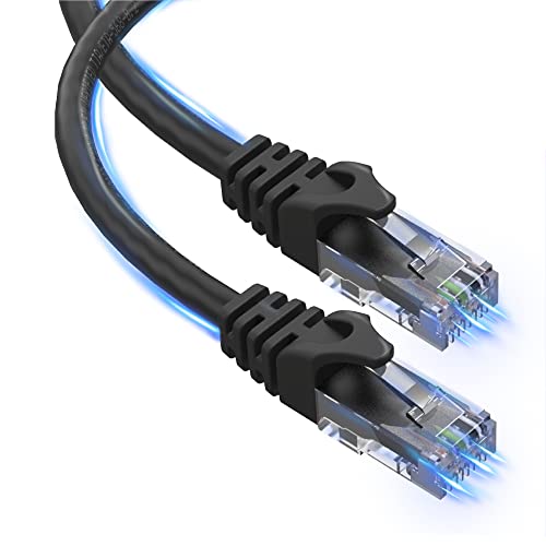 Ultra Clarity Cables Cat6 50 ft Ethernet Cable, RJ45, LAN, utp, Cat 6, Network, Patch, Internet Cable - 50 Feet - 30ft Cat 6 Black