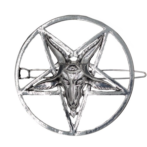 Baphomet Circle Hair Clip 