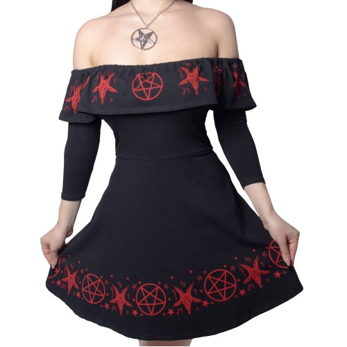 Ruffle Dress Satanic Circle | Small