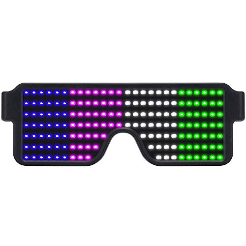 WOWSUN LED Glasses Light Up USB Rechargeable