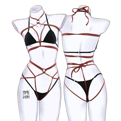Kill Rope Shibari Lingerie - Red / XS/S
