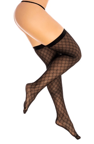 Geo stocking - S/M / Black