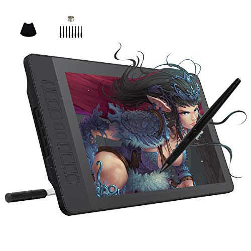 Drawing Tablet with Screen GAOMON PD1560 Drawing Monitor Art Tablet with Adjustable Stand, 10 Shortcut Keys, 15.6-inch Graphics Tablet for Mac, Windows PC - 16 Inch - PD1560 Classic