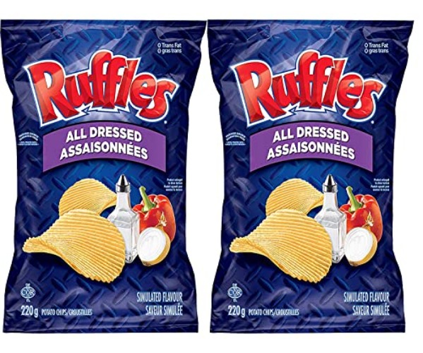 Ruffles All Dressed Salted Potato Chips 220g (2-Pack)