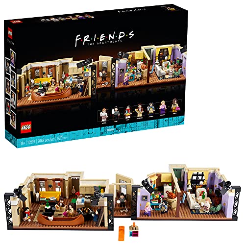 LEGO Icons The Friends Apartments 10292, Friends TV Show Gift from Iconic Series, Detailed Model of Set, Collectors Building Set with 7 Minifigures of Your Favorite Characters - Frustration-Free Packaging