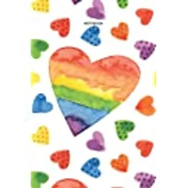 Pride Rainbow Hearts Love Notebook: (8.5 x 11 inches) 120 Pages: Lined Paper
