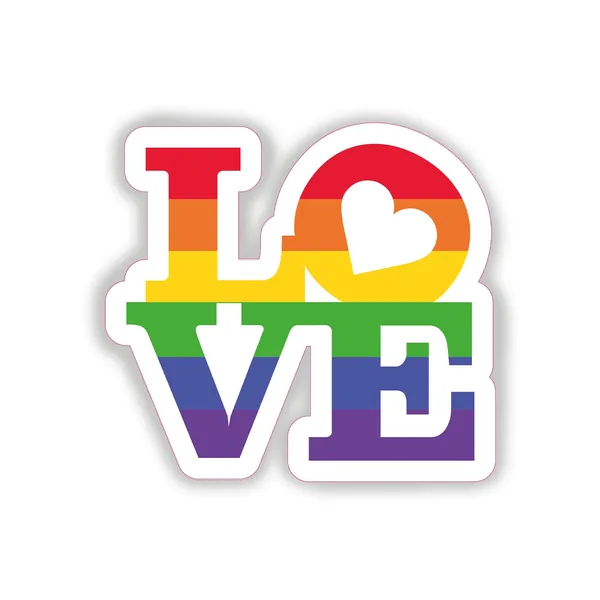 Pride Love Sticker - Decal LGBTQ Rainbow Lesbian Gay Pride Flag Transgender Bisexual Pansexual Women Men Non-Binary Window Car Stationary Party Celebration (XL)