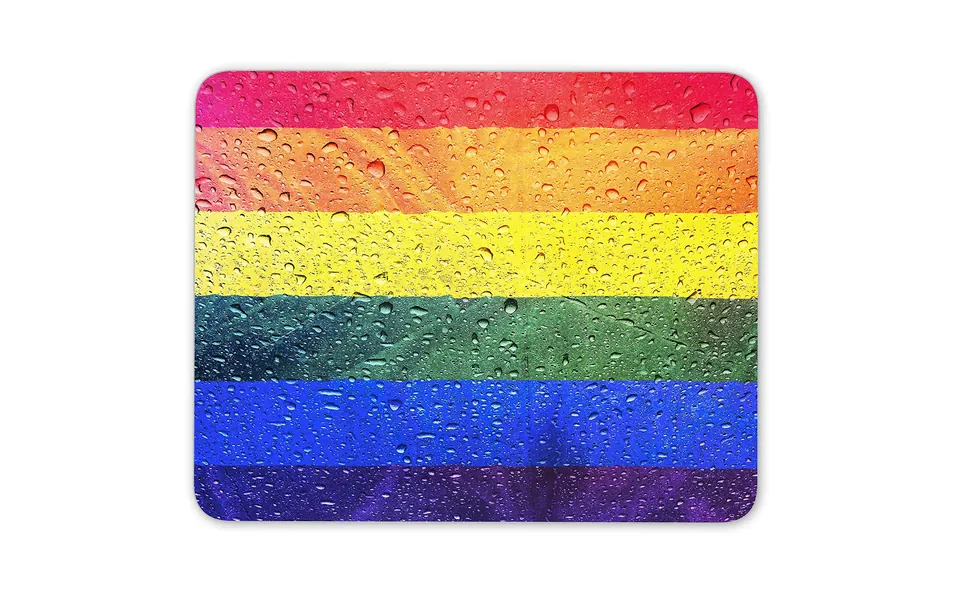 Rainbow Flag Gay Bi Trans Pride Mouse Mat Pad - Celebratory Computer #14527