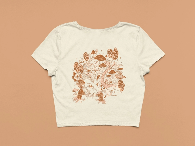 Mushroom's Forest Cropped T-Shirt