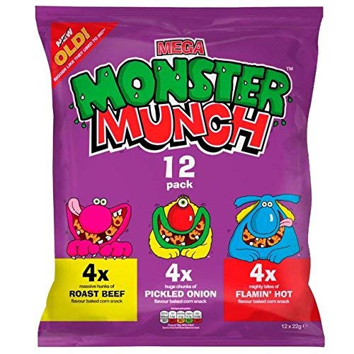 Walkers Monster Munch Variety Snacks 12 X 25G - 