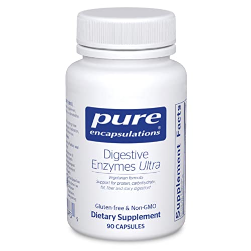 Pure Encapsulations Digestive Enzymes Ultra - Vegetarian Digestive Enzyme Supplement to Support Protein, Carb, Fiber, and Dairy Digestion* - 90 Capsules - 90 Count (Pack of 1)