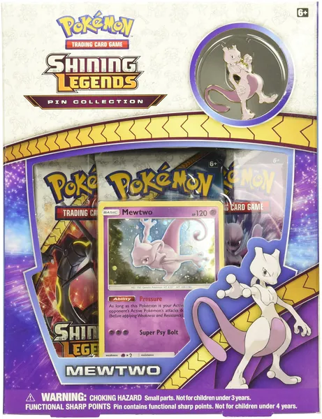 Pokemon TCG Shining Legends Mewtwo Pin Collection