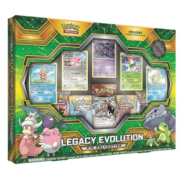 Pokemon Legacy Evolution Pin Collection Card Game
