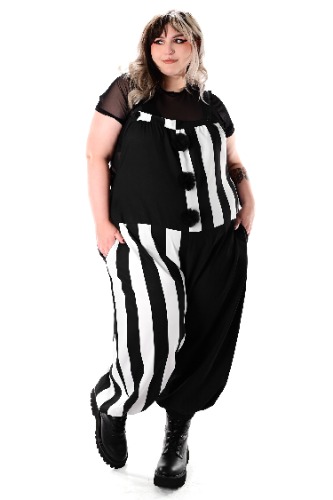 Side Show Overalls - Black/White | Medium