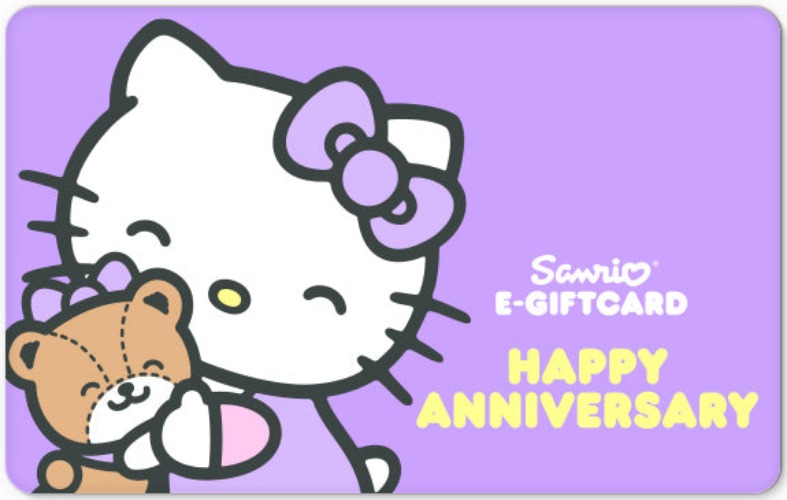 Sanrio Online Happy Anniversary e-Gift Card - US$100.00