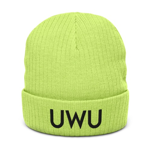 UWU | Recycled cuffed beanie - Acid Green