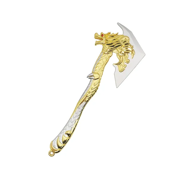 Rich Boxer 11 Inch Metal Dragon Shape Axe Prop for Costume Party Simulate Weapon Collection Ornaments