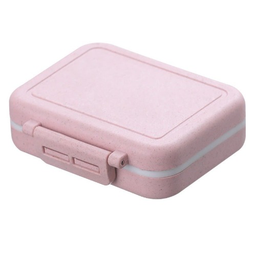 Mini Travel Pill Organizer Box - Blush Pink