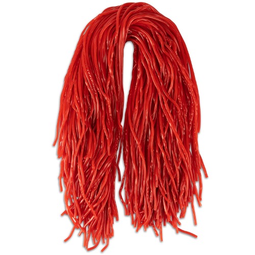 Dee Best Strawberry Flavored Red String Licorice Candy | Mouthwatering Soft, Chewy Extra Long Shoestring Licorice Vine Laces Old Fashioned Candy | Great For Decorating Too | 32 Ounces - Strawberry Long Laces