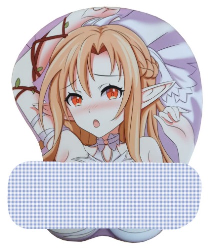 Sword Art Online Asuna 3D Anime Mouse Pads with Rest Gaming Mousepads Non Slip Computer Mouse Mat for Milk Fiber Fabric