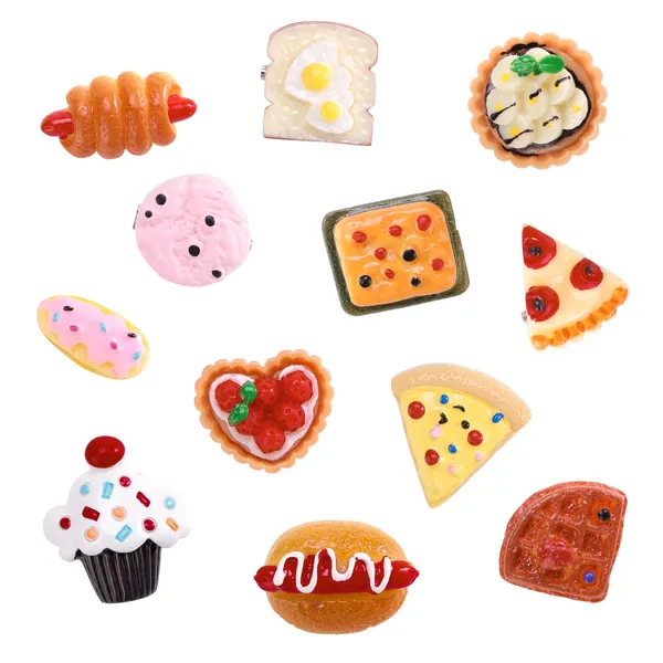 Pllieay 12 Pieces Cute Pins for Backpacks Cartoon Food Pins Set Cute Accessories for Backpacks, Bags, Hoodie, Hats, Jackets, DIY Crafts, Gifts for Teenage and Girls - 